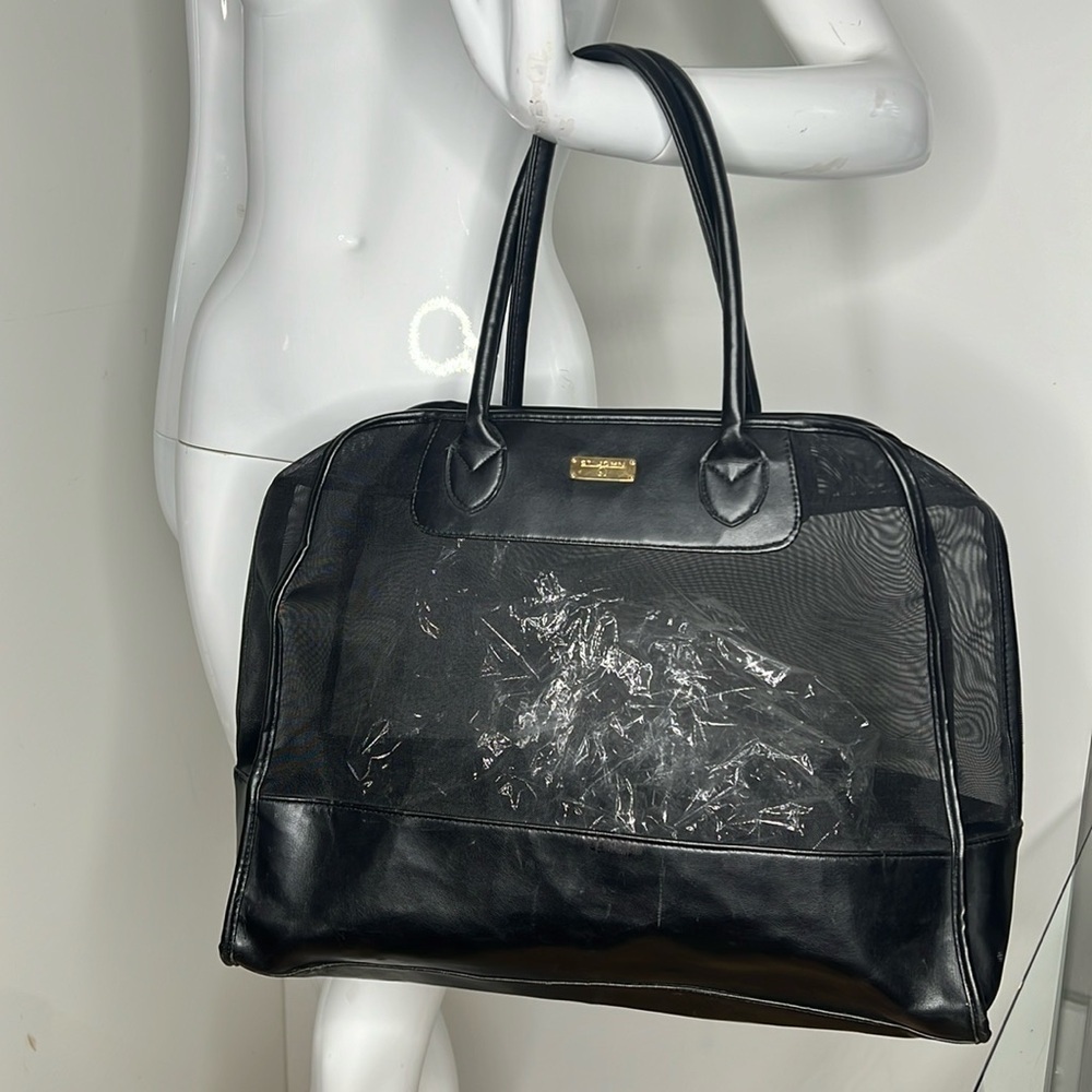 St John Mesh Polyvinyl Zip Around Large Beach Tote Bag